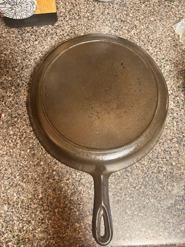 Restored Antique 1930’s - 40’s BSR #8 Red Mountain Series Cast Iron Skillet 8 X