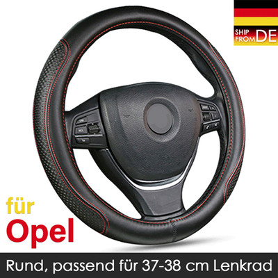 Für Opel Leder Lenkradbezug, EIN 38cm Ultra-Dünnes Anti-Rutsch Lenkradhüllen