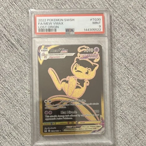 Pokémon Mew VMAX Secret Rare TG30 Lost Origin Trainer Gallery Holo 310 HP PSA 9