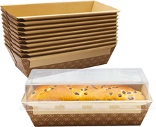 Avant Grub Baking Pan Chef Grade 1Lb Paper Loaf Pans 10 10 Pk, Kraft 