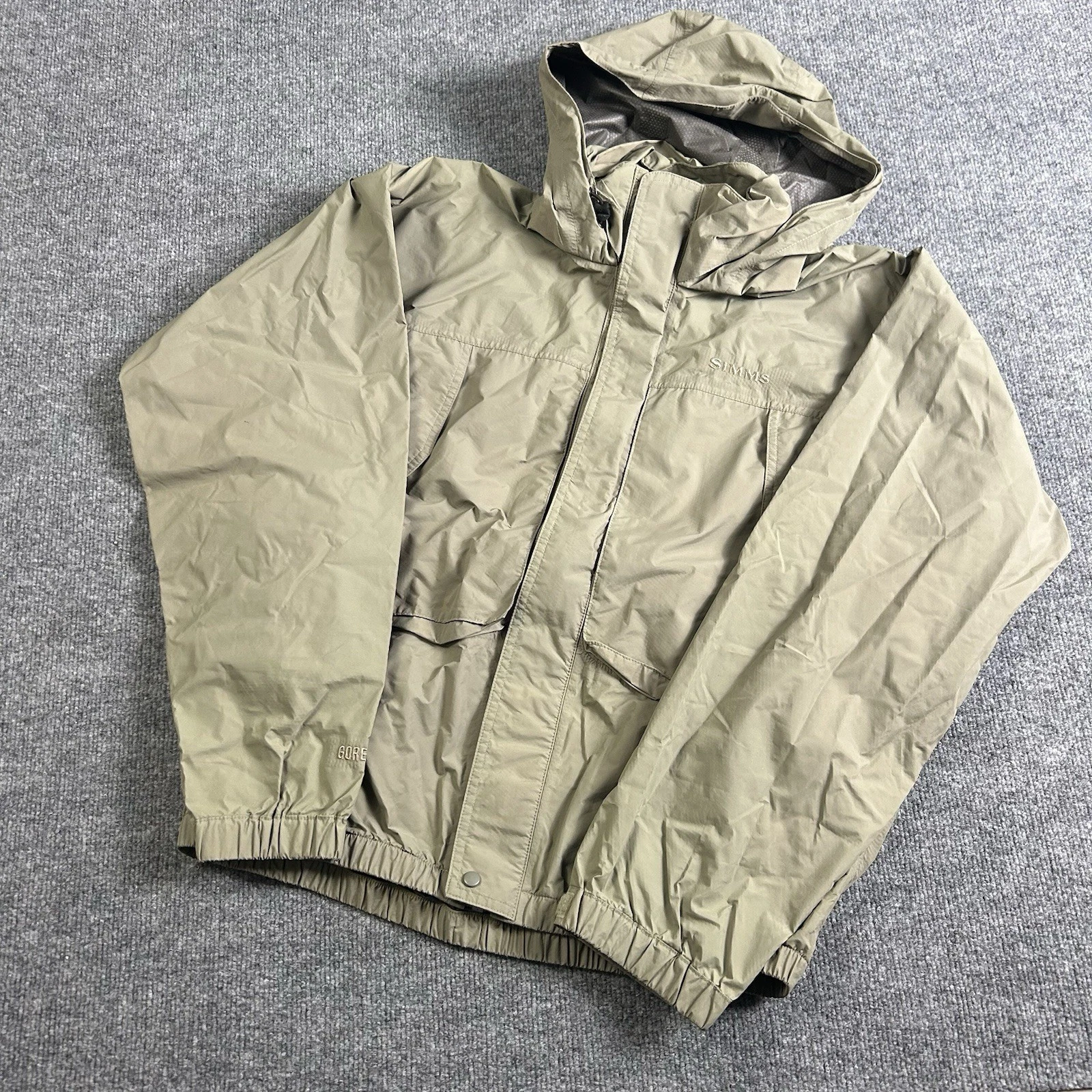 Simms GORE-TEX Paclite Jacket Mens M Olive Green Hooded Waterproof Fishing Rain
Opens in a new windo