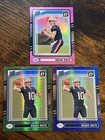(3) Drake Maye 2024 Donruss Optic Blue + Green Hyper Prizm #229 + Pink RC Lot