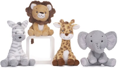 NEU 9'' ÖKO ERDE SÜSSES BABY AFRIKANISCHER LÖWE WEICHSPIELZEUG ELEFANT PLÜSCHTIER