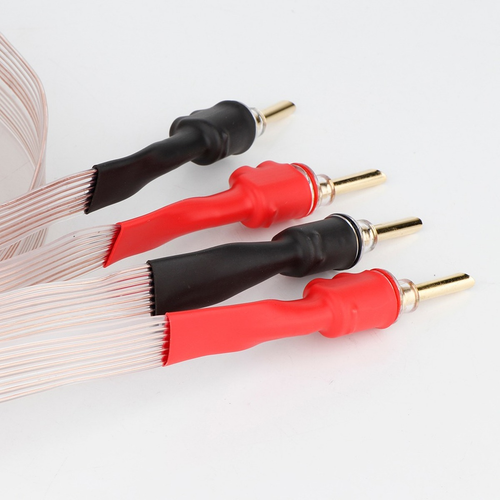 8N OCC Flat HiFi Speaker Wire Cable Loudspeaker Wire With BFA Banana