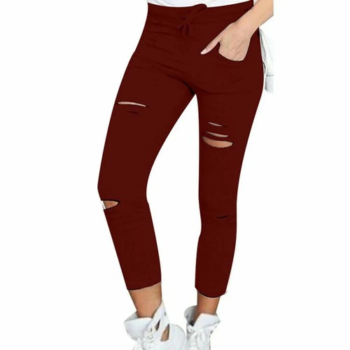 Damen Leggings, zerrissene Stretchhose, Röhrenjeans, Leggings - Bild 16 von 19