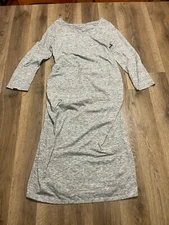 Liz Lange Dress, Women's Maternity Size XS, Gray, Long Sleeve, bodycon