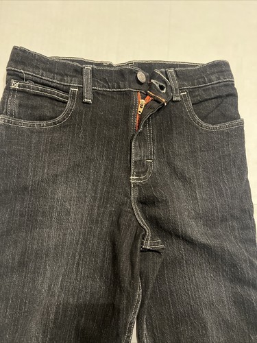 *Wrangler Boys Jeans Size 12 Regular Dark Wash Denim Adjustable Waist Classic - Picture 4 of 8