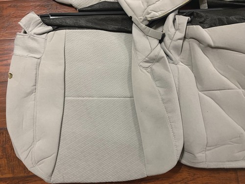 2007 Chevy Silverado Crew Cab 2nd Row Bench Seat Covers - OEM Cloth Covers Gray - Picture 2 of 12