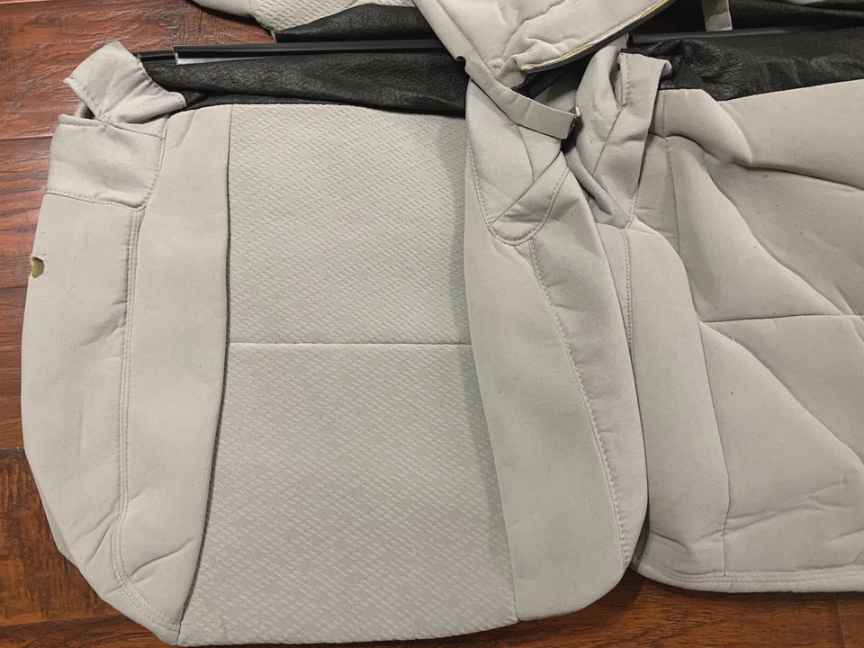 Chevy Silverado 2007 doble cabina segunda fila cubiertas de asiento de banco - cubiertas de tela gris OEM Foto 2 de 4