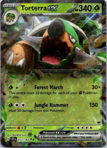 Torterra ex 012/162 SV05: Temporal Forces Pokémon Card - 第 1/2 張圖片