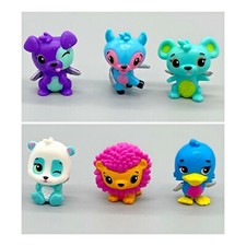 6 Hatchimals CollEGGtibles Animals, Silver Wings Deer Mouse Duck Lion Panda Dog