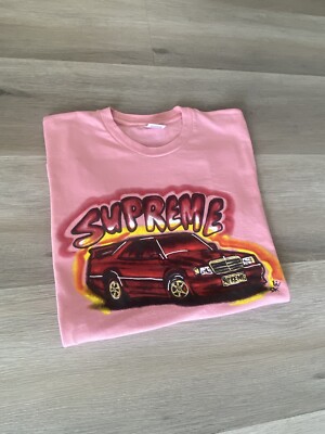Supreme Mercedes 190e Benz Tee Shirt SS14 Size Medium Pink King