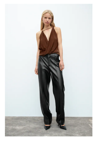 ZARA FAUX LEATHER FRANÇOISE FULL LENGTH 