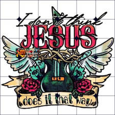 Sublimation Print Jesus Done It Ready to Press Heat Transfer