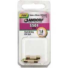 Jandorf Specialty Hardw Fuse S501 1.6A Fast Acting 60718