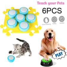 6PCS Dog Buttons Pet Training Communication Toys Recordable Talking Speaking Set
