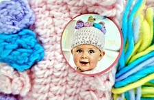 Pink Hat Diaper Cover Baby Girls Photo Op Set 0-12 Months Crochet Knit