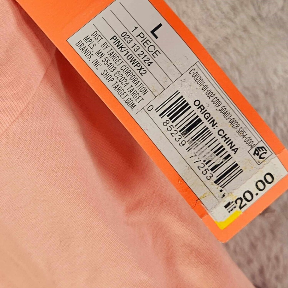 Colsie Balletcore Bodysuit Womens Large Lined Bust Stretch Pink eBay