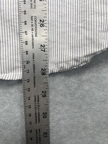 Sovereign Code Long Sleeve Shirt Medium Blue/White Stripes Designed Up Front - Picture 9 of 9