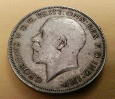 Great Britain Florin,  Silver Two Shillings, 1916, .925 sterling