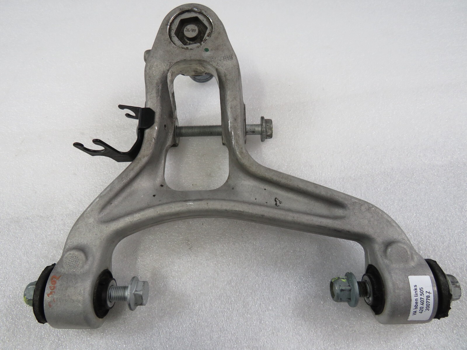 Lamborghini Gallardo LP560, LH, Front Upper Control Arm, Used, P/N 420407505E 