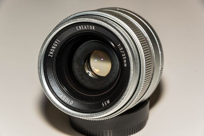 Mitakon Zhongyi Creator 35mm f/2 Lens for Nikon F (Silver)