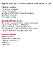 128GB Flash Memory Upgrade Service for your 5...