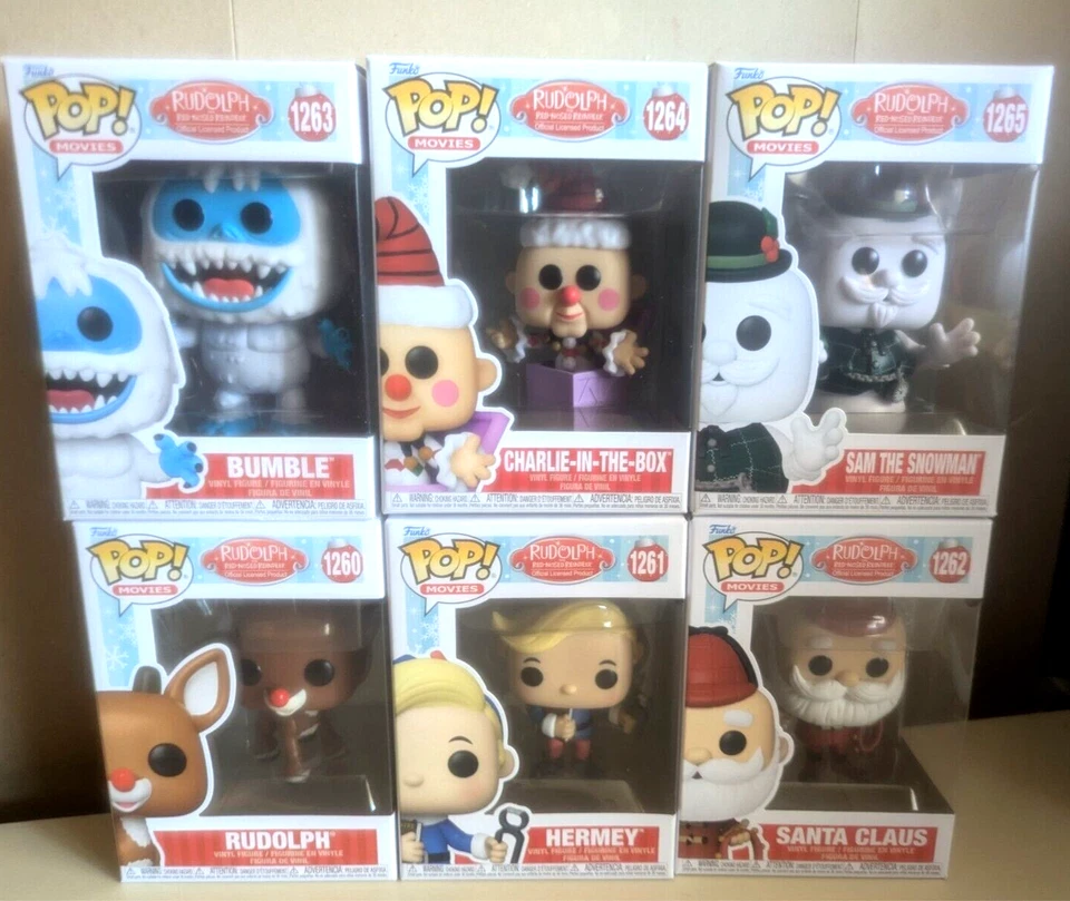 Funko Pop Rudolph El Reno Nariz Roja: JUEGO COMPLETO (NUEVO) LOTE DE 6 Foto 2 de 3