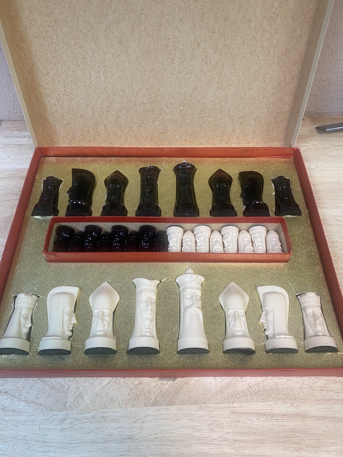 VINTAGE PETER GANINE SUPERBA MASTERPIECE CHESSMEN SALON EDITION SET MCM 1957