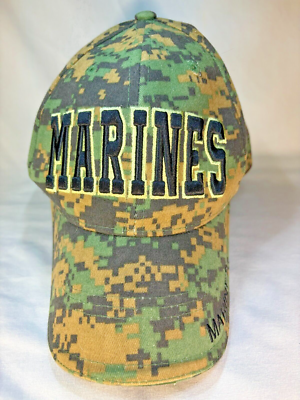 U.S. MARINES 迷彩キャップ ONE SIZE U.S. Marines Baseball Hat Adjustable Strap Camo Design One Size