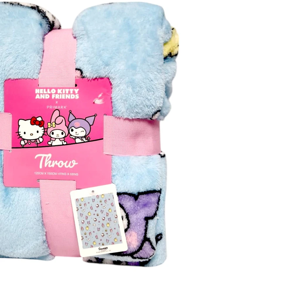 Hello Kitty Sanrio Plush Throw Blanket Soft Cozy Fleece 120x150cm Primark UK - Image 4 of 4