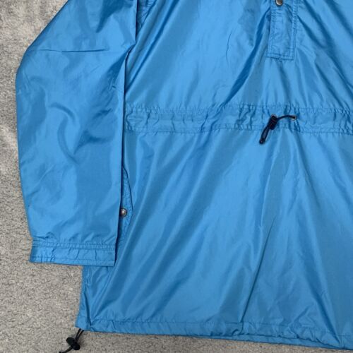 Chaps Ralph Lauren Jacket Mens XL Blue Teal Pullover Windbreaker 1/4 Zipper Snap - Picture 2 of 11