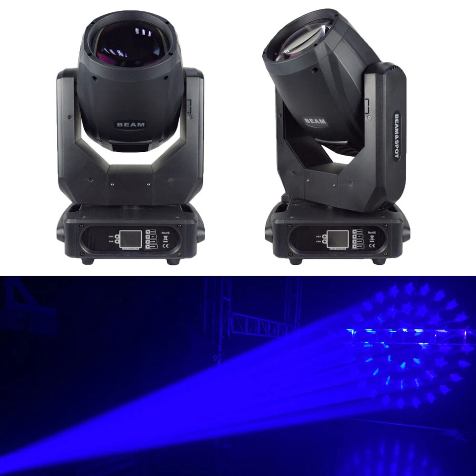 DMX 8R 250W moving head beam light spot wash rainbow effect 3in1 stage lighting - Image 3 of 4