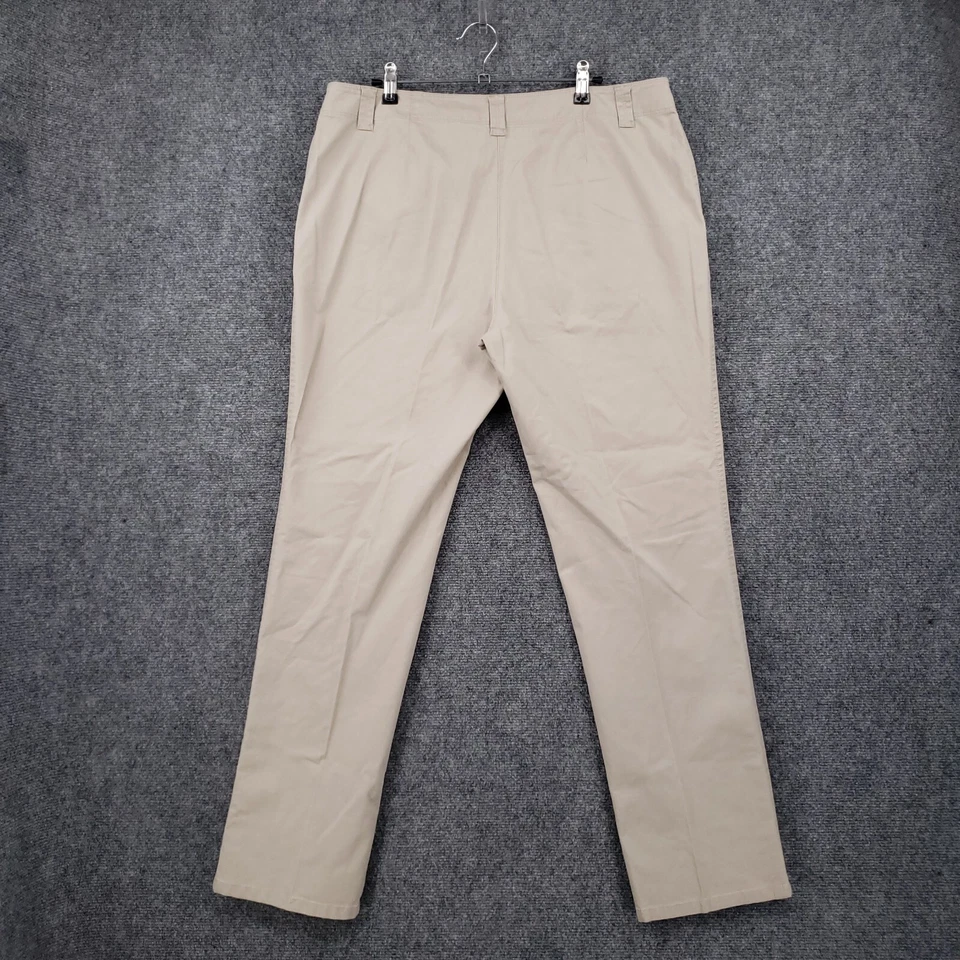 Tommy Bahama Pants Womens 14 Khaki Chino Straight Mid Rise Flat Front Stretch - Image 2 of 4