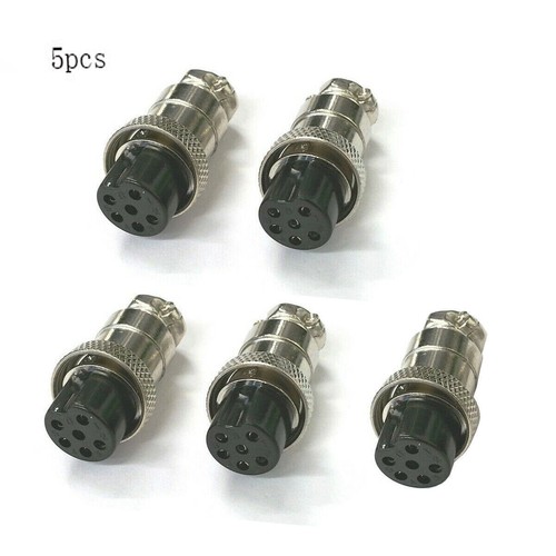 5 PCS 6 Pin Ham & CB Radio MIC Microphone Connector Female Plug Solder ...
