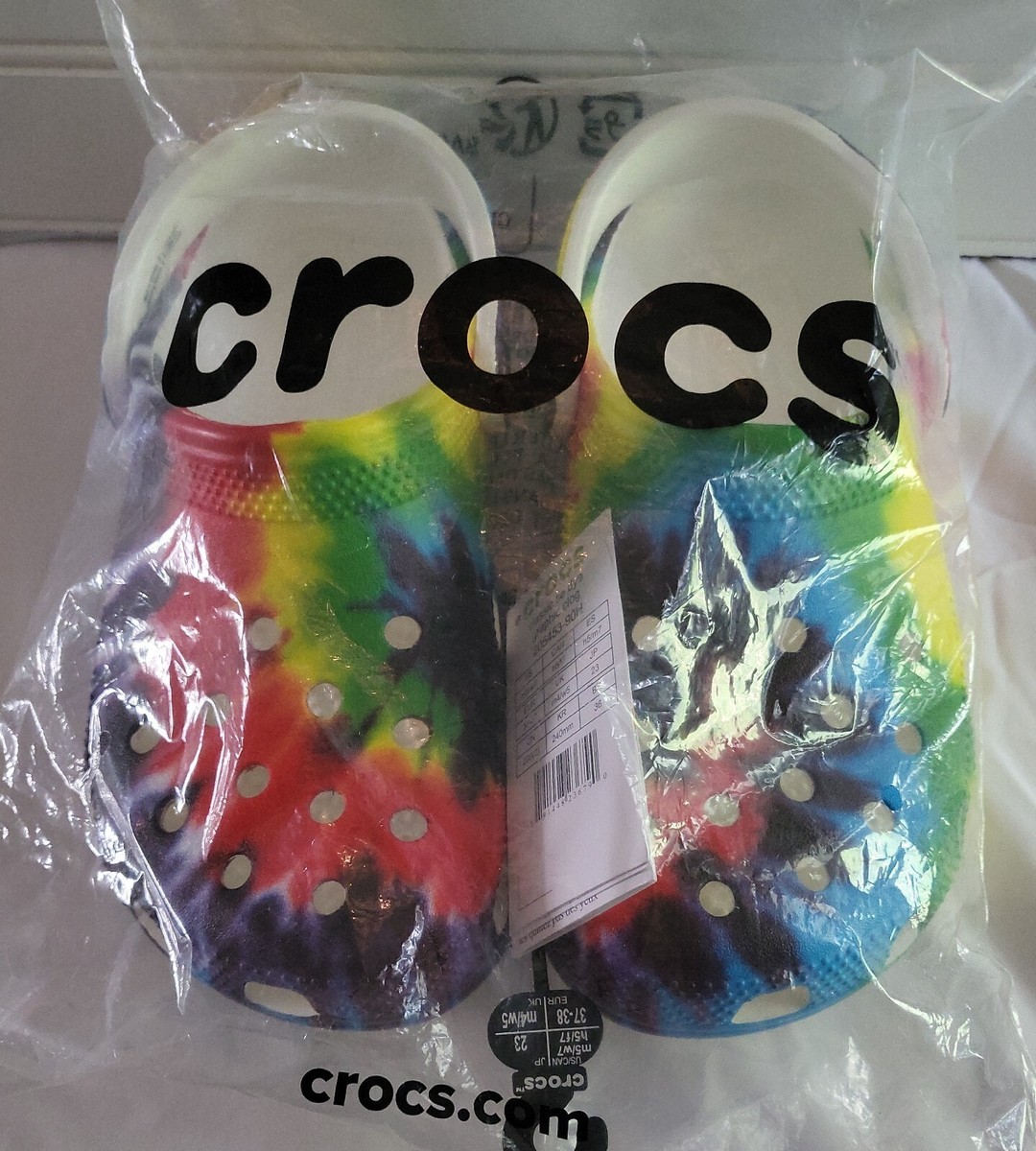 Crocs Unisex Classic Tie-Dye Slip On Graphic Clog 205453 Sz Women