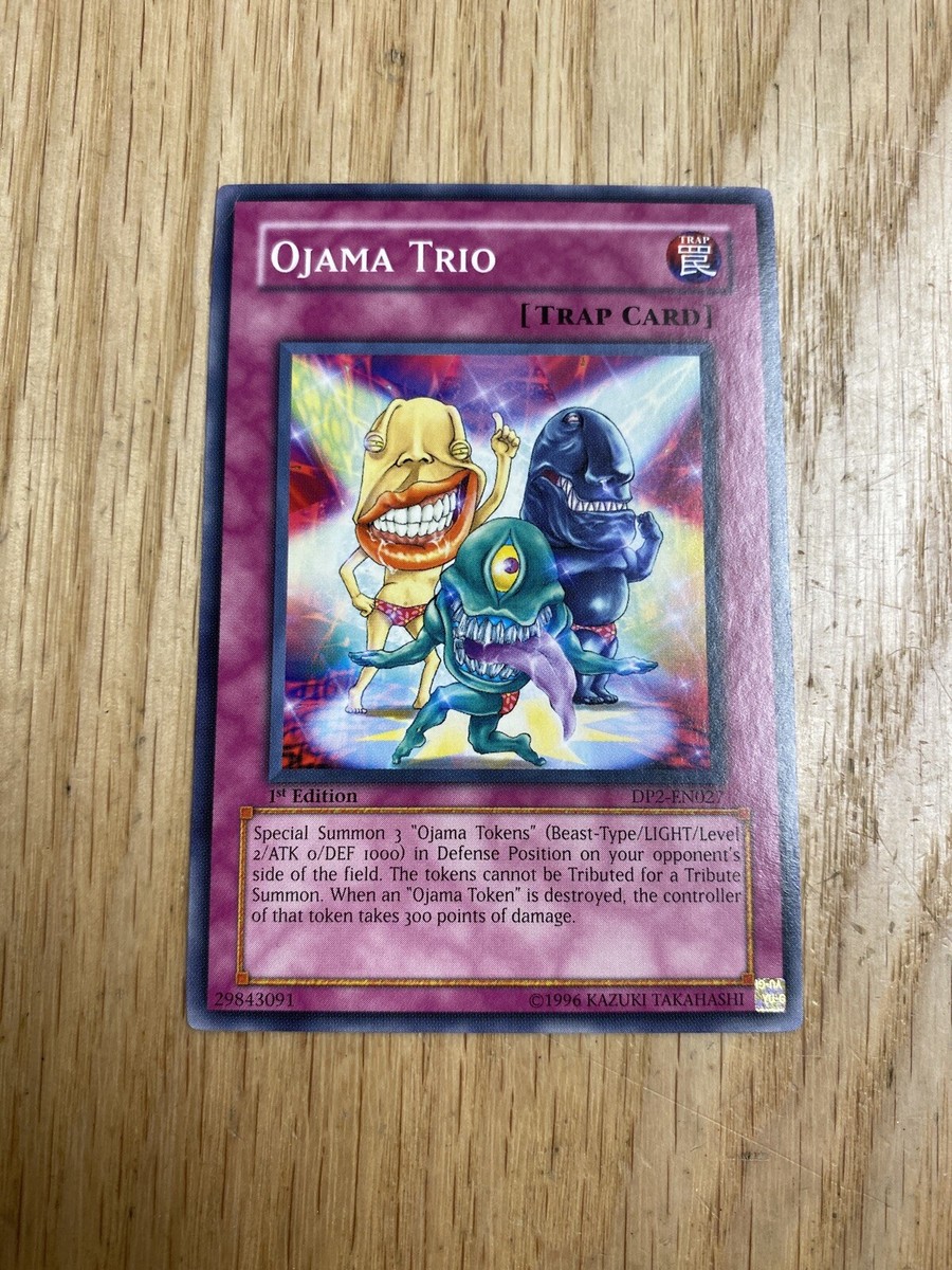 1996 Yu-Gi-Oh First Edition Ojama Trio Card 1996 Yu-Gi-Oh First Edition Ojama Trio Card