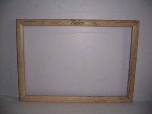 Vintage Borden's  Wooden Frame  Advertising Store Display Poster Holder