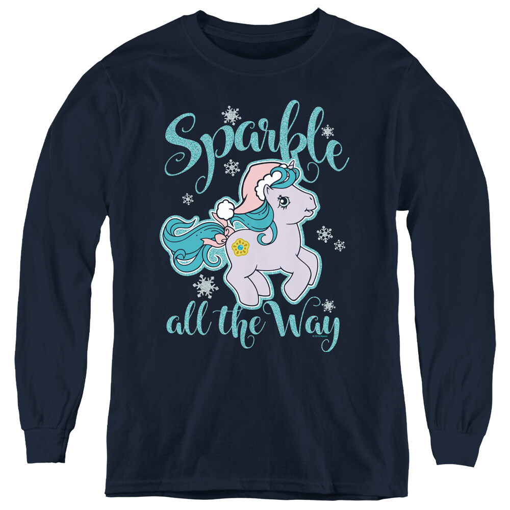 Maglietta My Little Pony bambino manica lunga scintillante tutto il modo maglietta blu navy