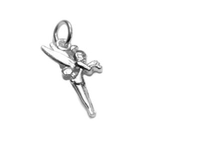 Fairy Holding Pixie Dust Her Hands Charm Pendant .925 Sterling Silver