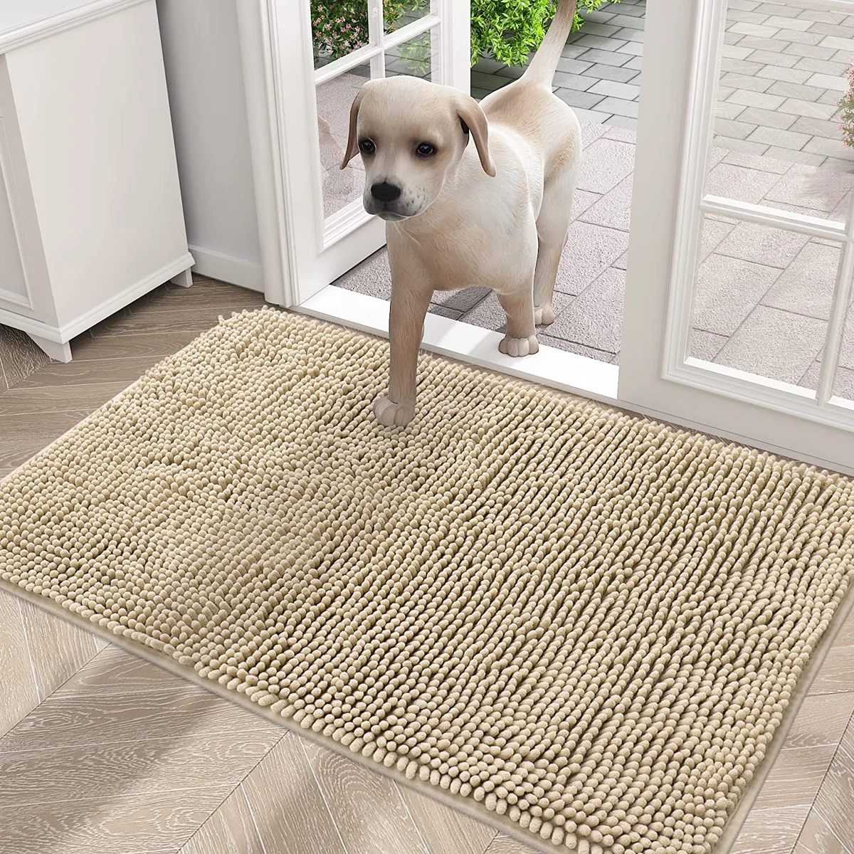 Dog Door Mat for Muddy Paws, Absorbs Moisture and Dirt, Absorbent Mat