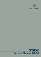 Manual de servicio de taller de fábrica Acura TSX 2004-2008