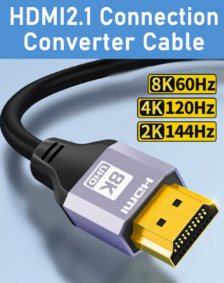 HDMI High-Definition Connection Converter Cable HDMI2.1 8K60Hz 4K120Hz 2K144Hz