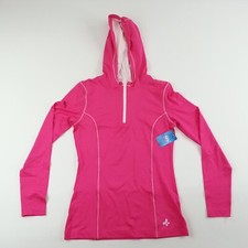 Old Navy NEW NWT Long Sleeve Hoodie Size Small Pink 1/2 Zip Stretch Athletic