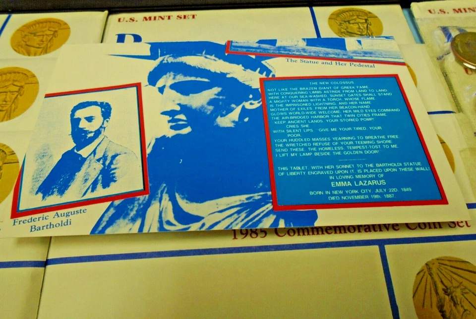 Lot of Nine (9) 1985 P & D Uncirculated Commemorative Coin U.S. Mint Sets - Image 2 of 4