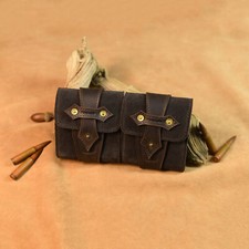 Borsa a cartuccia in pelle scamosciata custodia proiettili per fucile .45-70.30-06.44MAG.308
