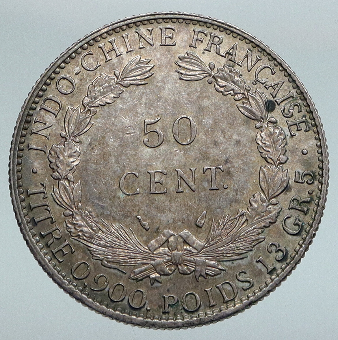 激レア大幅値下げ中 french vintage 100%リネン 50s 60s 1936 A FRENCH INDO-CHINA Vintage Silver 50 Cent Coin OLD France