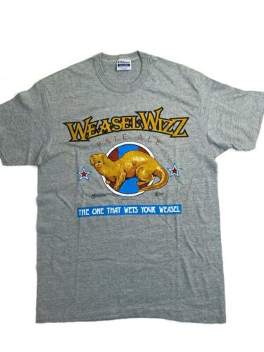 Vintage 1980s Weasel Wizz Pale Ale Beer Shirt Hane