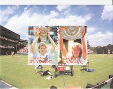 St. Vincent Grenadines 1988 Tennis Champions Souvenir Sheet MNH (SC# 622)