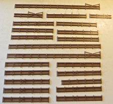 IN Set Picket Fence, Fence,Wooden Fence With Gates 22 Pieces About 5 - 10 CM